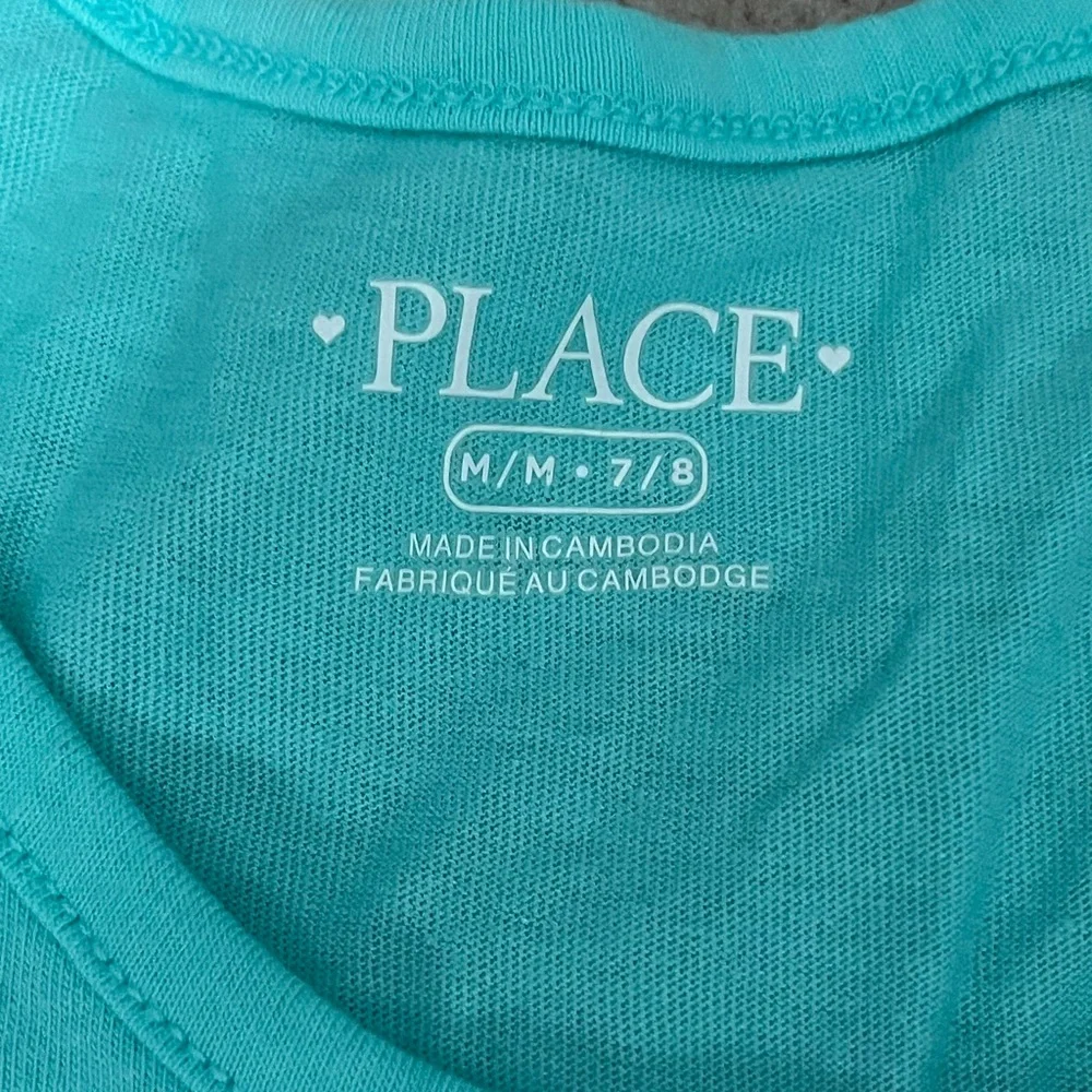The Children's Place Flip Sequin Summer Sea Green Tank Top Girls Size M (7/8)